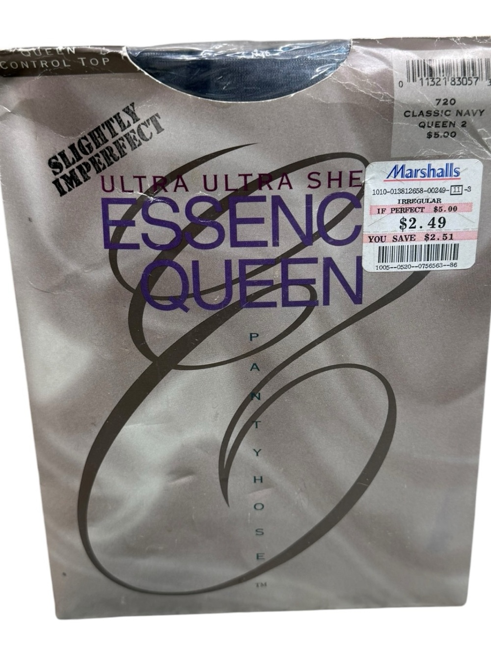 1993 Essence Magazine Ultra Ultra Sheer Pantyhose 720 Classic Navy Queen 2